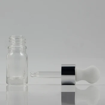 Кръглата форма на бистра 5 мл празна стъклена бутилка-краен малка бутилка за проби за еднократна употреба бутилка пътен инструмент