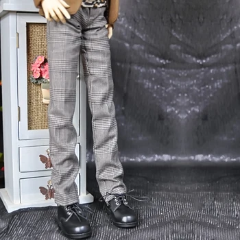 M1012 детска играчка ръчна изработка 1/6 1/3 1/4 чичо Кукла облекло BJD/SD кукла подпори, Аксесоари, облекло британски каре 1 бр. панталони