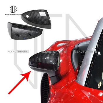 Карбоновые Огледала Система за Помощ При движение По Лентата За Audi R8 TT TTS 2016 + НАПЪЛНО ОТ НАСТОЯЩИЯ Въглеродни Влакна Огледални Капаци Корпус на Страничните Огледала