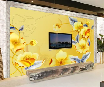 Интериор на хотела фонова стена голяма рисувани стенни тапети декорация на дома стикер адаптивни 3D тапети, стенни боядисване с всякакъв размер папие