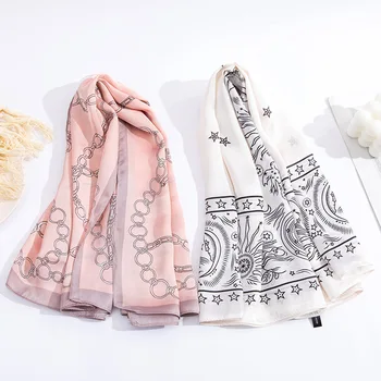 Всякакви малки пресни копринени шалове. През пролетта и лятото 2020 г. Новата Лента за коса, Копринен Шал. Корейски Декоративен Модерен Прическа