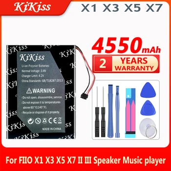 KiKiss 4550 ма Сменяеми батерии за FIIO X1 X3 X5 X7, II и III, Говорител Музикален Плеър Батерия