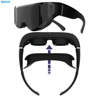 2022 Нови Интелигентни Видео Очила 3D VR Филми Виртуална Реалност Игри Двойна IPS Дисплей HDMI 700 Градуса Късогледство IMAX Екран 3D Кино
