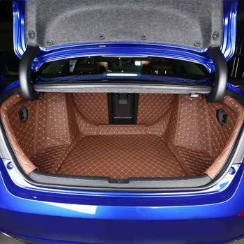 Пълен комплект кожени автомобилни постелки за багажник на Honda Accord 2018, автомобилни постелки за задното товарно подложка, 5 бр./компл., автомобилни аксесоари
