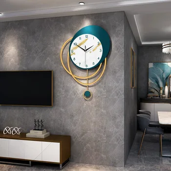 Нови модерни прости часовници стенни часовници всекидневна мода декорация на дома часовник европейския светлина луксозни творчески стенни часовници