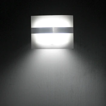 Инфрачервен Датчик за Движение PIR Led монтиран на стената Лампа с Батерии нощна светлина за Автоматично включване/Изключване на Вътрешното осветление за Спалня Пътека Стълбище