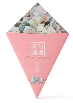 Хартиена картичка с цветя (1 опаковка = 30 броя)
