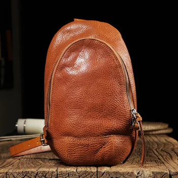 EUMOAN Ретро мода многопластова мъжки чанти-месинджър от телешка кожа, мъжки дънкови и ежедневни кожена чанта на рамото, универсален