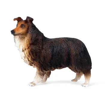 Моделиране на статични твърдо диво животно черна овчарка е куче модел детска ръчно изработени играчки за домашни любимци украса куче на едро