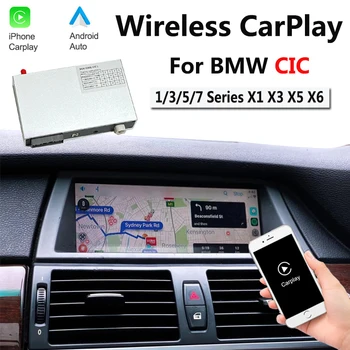 Авто Безжична Apple CarPlay Android Авто Декодер Кутия за BMW CIC Carplay MINI E60 E70 E81 E90 F01 F10 x1 x3 x5 x6 Интерфейс
