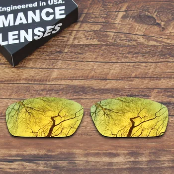 Millerswap Поляризирани Сменяеми Лещи за слънчеви очила Oakley Splinter Златно Огледало цвят (Само обектив)