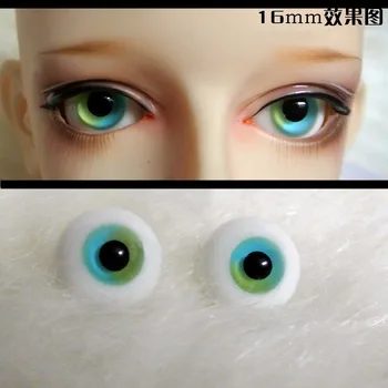 Нов зелен двоен цвят 14 мм 16 мм 18 мм Очните Ябълки BJD SD ОРБ DOD Кукла Dollfie Стъклени Очи Облекло