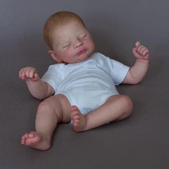 52 СМ Новородено Бебе Кукла Реборн Тимъти Заспиване на Детето на Високо Качество на Genesis Ръчно Рисувани Кукла с 3D Кожата Видими Вени