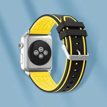 2022 Нов Силиконов Ремък За Apple Watch Band 44/45 мм 41/42 мм iwatch 38/40 мм Гумена каишка за часовник Гривна Apple Watch 4 3 5 6 7 SE