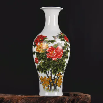 Цзиндэчжэнь керамична ваза с украса фамильная роза ваза Мебели За Дома интериор на хола аксесоари