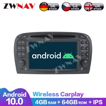 8 Ядрен Android 10 64G Сензорен Екран, Мултимедия Навигация DVD Плейър Аудио Радио Carplay Автомобил За Mercedes Benz SL R230 2001-2004