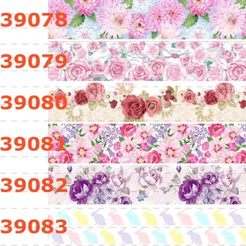 Продажбите на нови 50 ярда сладка лента за цветя с принтом в голям рубчик 39078-39089