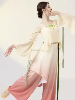 2023 класическо газово рокля за танци, секси рокля за танци в китайски стил, обличам за практикуване на фея, струящееся рокля за изказвания, рокля за народни танци