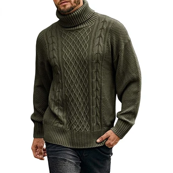 2022 Есен Зима Мъжки Елегантен Поло Вязаный Топ Модни Луксозни Зрели Мъжки Модни Пуловери Пуловер Облекло