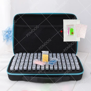 PDMDOG 80 Окото кутии диамантена живопис Инструменти Кутия За Съхранение на Диамантена Бродерия Аксесоари мозайка Калъф За Носене Контейнер Чанта За Ръце