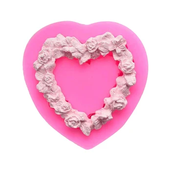 3D Форма на Сърце Силиконова Форма За празни приказки Торта Мухъл Сладки Бонбони Желе Мухъл САМ Ароматерапия Гипсовое Украса Силикон Занаят