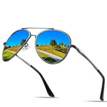 Маркови и Дизайнерски Слънчеви Очила за Мъже, Ретро Сплав, Поляризирани Включване на Слънчеви Очила, Мъжки слънчеви Очила за Шофиране, Анти-UV-стабилен почивка Homme De Sol