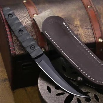 Dehong черен остър тактически нож с висока твърдост, походный прав Нож за самозащита, материал дръжки G10, нож за оцеляване на открито