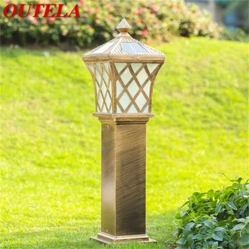 Лампа OUTELA Outdoor Solar Lawn Light Retro Garden Lamp Fixture LED Водоустойчива Декоративна за Домашно Двора