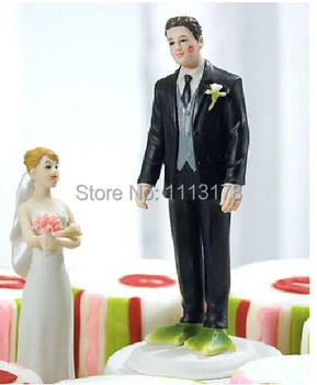 украса за сватбена торта, фигурки на булката и младоженеца, украса за торта, Принц жаба
