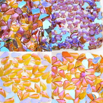 nonhotfix flatback crystal 20pcs лилаво призрак ab цвят на 30 размери направи си САМ Дизайн нокти скъпоценни камъни ноктите на 3D декорация на маникюр