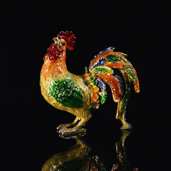 Qifu метално занаят златен прекрасен пиле декорация на дома