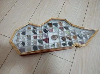54 Вида образци на ЕСТЕСТВЕНИ минерали Кутия за събиране на проби от кварцов кристал