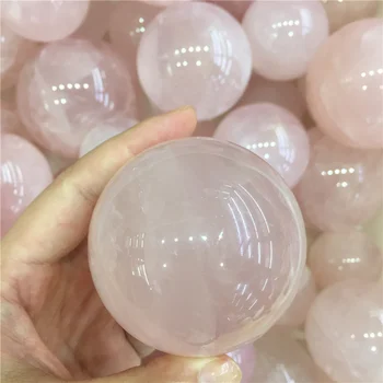 Търговия на едро с естествен полиран камък розов кварц обхвата на розови кристални топки