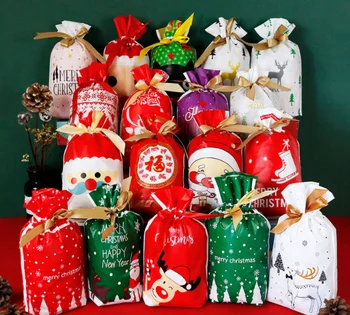25 Бр. Коледен Подарък Опаковка за хранителни продукти, чанта за шоколадови бонбони на Хелоуин, самозалепващи самоуплотняющаяся чанта, на съвсем малък, джоб за нуга