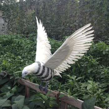 нова имитация на белите крила модел на орел от пяна, кожа и сива ивица боди орел подарък от около 90x46 см 2291