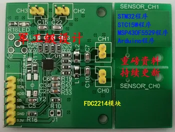 Модул FDC2214 Капацитивен Сензор за Електронно Броене на Конкурсната Хартия за Разпознаване на Жестове Измерване на Ниво на Течности EVM
