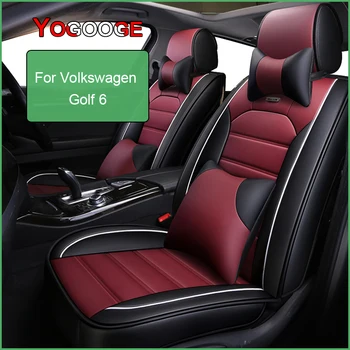 Калъф за столче за кола YOGOOGE за VW Golf 6 2008-2016 Авто интериорни Аксесоари (1 седалка)