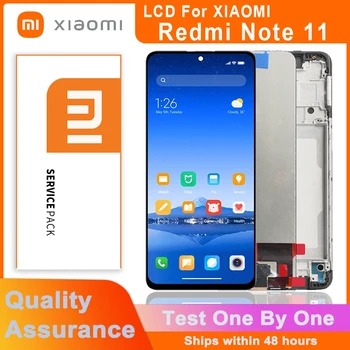 Оригинални LCD дисплей за Xiaomi Redmi Note 11 LCD сензорен Екран Дигитайзер В Събирането на Сменяеми детайли За Redmi Note 11 Global