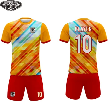 триъгълник stipes колоритен дизайн на уникално потребителско име номер размер бързосъхнеща тайландски качествена футболна форма на футболна спортно облекло