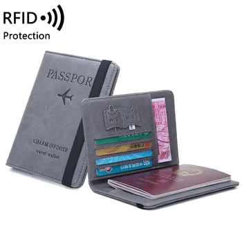 Популярният RFID-Притежател На Паспорт, Проста Стилна Универсална Чанта За Документи, Женствена Чанта За Пътуване в Чужбина, Ультратонкая Корици За Паспорти, държач за карти