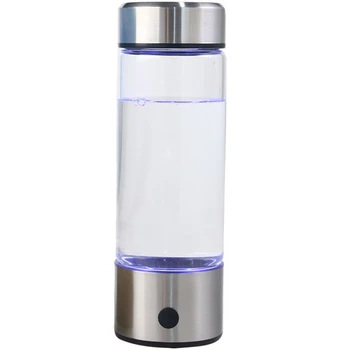 Генератор на Водород Вода Алкална Чайник Акумулаторна батерия За Преносим Чисти Бутилки С Вода, Богата на Водород H2, 420 ml