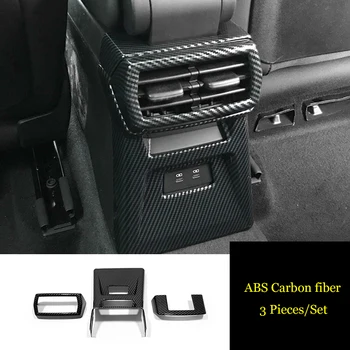 ABS карбон За Audi A3 2020 2021 Аксесоари Задната Част на превозното средство на Заден Климатик изход Вентилационна рамка Капак Завърши Декорация Стайлинг