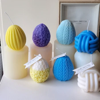 Направи си САМ 3D Овално Яйце Висулка Силиконови Форми Епоксидни Мухъл САМ Форми За Свещи Инструменти за Печене на Торта за Производство на Diy Y5GB