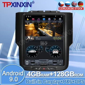 Андроид 10 4G + 128 GB За Dodge RAM 1500 2014 2015 - 2018 Авто DVD, Радио, Мултимедиен Плеър IPS Сензорен Екран, GPS Навигационна Система