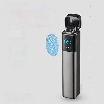 Квадратна Двойна Дъга LCD Индукционная USB Акумулаторна Запалка за Пушачи, Аксесоари за Джаджи от Плевели за Мъже Технология Добър Подарък
