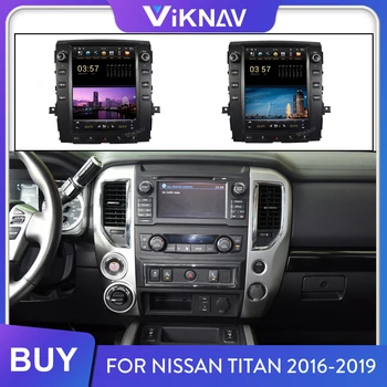 Автомобилен GPS Навигация Мултимедиен Плеър за Nissan Titan 2016-2019 Android Радио Главното Устройство Стерео Приемник Вертикален Екран 2din