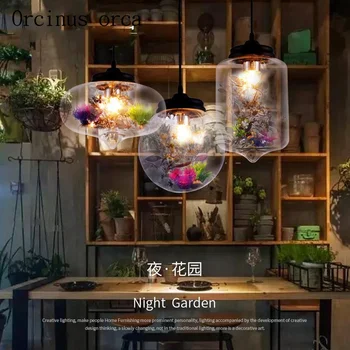Скандинавските модерни цветя стъклени полилеи ресторанти спалня, кабинет и хол бар творческа личност Полилей