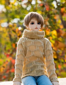 Облекло за кукли BJD подходящ за размера на 1/3 1/4 POPO68, поло, пуловер със златна нишка, аксесоари за кукли
