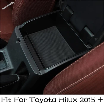 Черна Средната Конзола Подлакътник Кутия За Съхранение На Контейнера Органайзер За Ръкавици Калъф С Аксесоари За Стайлинг На Автомобили, Подходящи За Toyota Hilux 2015-2021