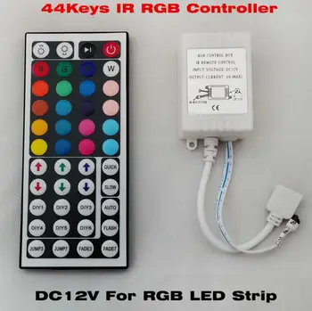 44 Клавишите IR LED RGB Контролер За RGB SMD 3528 smd 5050 Ленти LED Светлини Контролер IR Дистанционно Управление на Регулатори на Входа DC12V 6A безплатна доставка